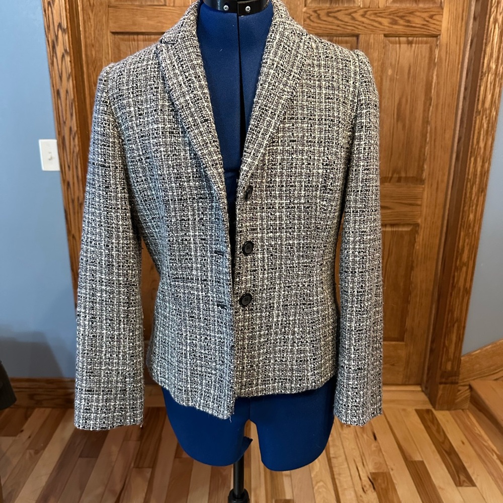 Apostrophe Black and White Tweed Jacket